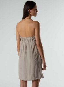 aiki look beige strapless back side