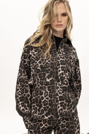 Savannah Leopard Jean Jacket 1