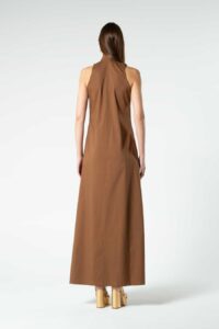 aiki look brown maxi dress back