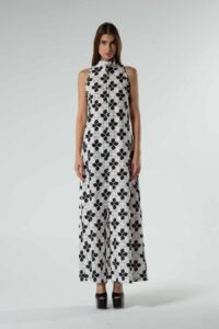 aiki look taurus maxi dress front