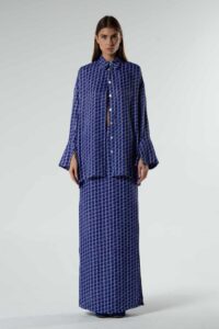 aiki shirt skirt blue