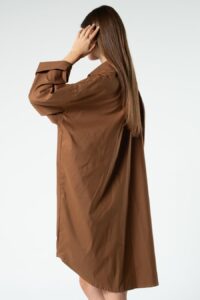 shirt dress brown side