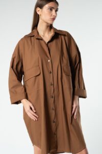 shirt dress front brown